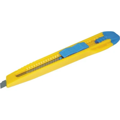 Abbildung von DONAU 7945001 99 Cutter/Sicherheitscutter, Plastik, mit Sicherheitsarretierung, 9 mm, blau/gelb
