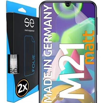 Abbildung von smart engineered [2 Stück] Entspiegelte 3D Schutzfolien kompatibel mit Samsung Galaxy M21, hüllenfreundliche matte Displayschutz Folie, Schutz vor Schmutz und Kratzern, kein Schutzglas