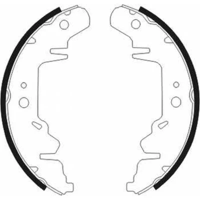 Abbildung von KRAFT 6028530 Bremsbacken Hinterachse 250,0 57,0 ohne Hebel CHRYSLER: Voyager 4, / Grand 3, KIA: CARNIVAL 2