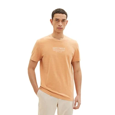 Abbildung von TOM TAILOR Herren 1035637 T Shirt, 22225 Washed Out Orange, L