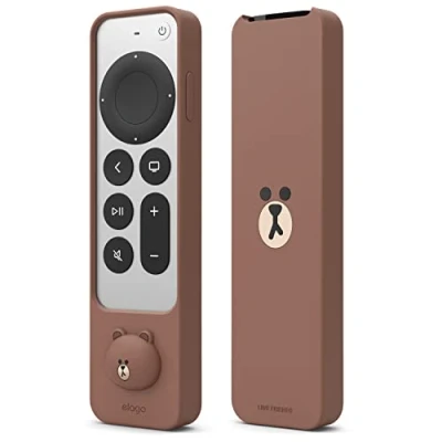 Abbildung von elago LINE Friends Slim hülle Case Kompatibel mit Apple TV 4K Siri Remote 3. Generation (2022) und 2. (2021)