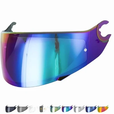 Abbildung von Kompatibel mit Shark Spartan Visier Skwal D 2 Helmvisier Pinlock Ready Anti Kratzer und Beschlag (Regenbogen)