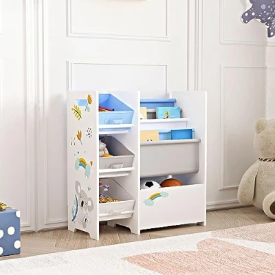 Abbildung von en.casa Kinderregal, »Vimianzo« Koala Motiv 60 x 65 30 cm Blau/Grau