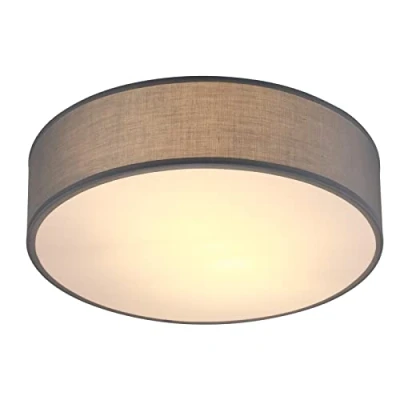 Abbildung von monzana Deckenleuchte Deckenleuchte, Innenbeleuchtung, Leuchtmittel nicht inklusive, Deckenlampe Stoff Grau 30 cm Modern E27 Rund 1 Flammig