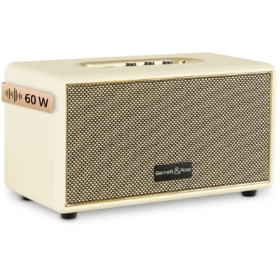 Abbildung von Bennett &amp; Ross BB 860 Blackmore Stereoanlage (60 W, Retro Bluetooth Lautsprecher in Lederoptik)