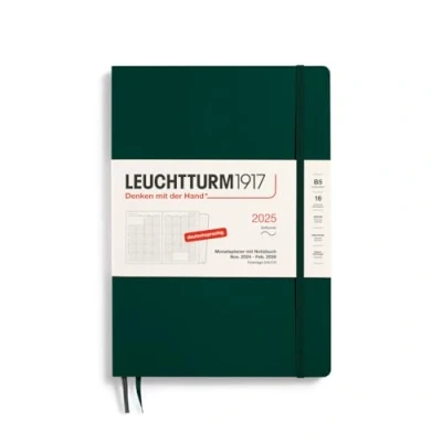 Abbildung von LEUCHTTURM1917 370605 Monatsplaner &amp; Notizbuch Composition (B5) 2025, 16 Monate, Softcover, Forest Green, Deutsc