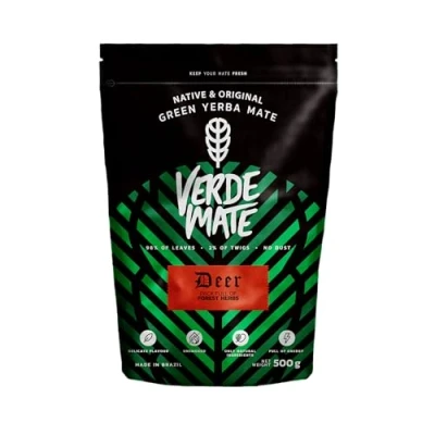 Abbildung von Verde Mate Green Deer 0,5 kg Kräuter Tee, der von bekannten Tinkturen inspiriert wird! Reiche natürliche Mischung Kraft des natürlichen Koffeins Tee aus Brasilien 500 g