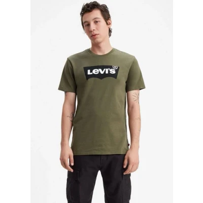 Abbildung von Levi&#039;s Housemark Graphic TEE Tshirt print, Herren, Größe: Small, Tech olive night