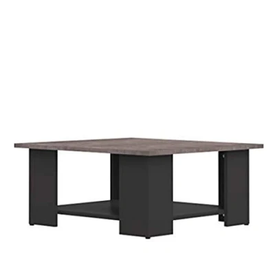 Abbildung von Temahome Square 67x67 Couchtisch, Nero E Effetto Cemento, 89 x 67 30,5 cm