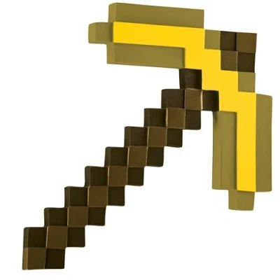 Abbildung von Minecraft Spielzeug Axt Spitzhacke Gold, 50 cm