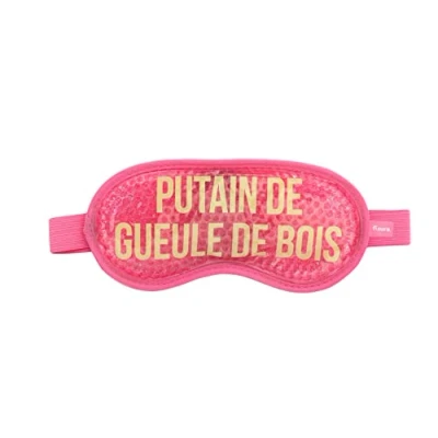 Abbildung von FISURA Augenmaske. Gel Gelmaske gegen geschwollene Augen und dunkle Ringe. Schlafmaske. Maße: 18,5 cm x 9 cm. (Kater FR, Rosa)