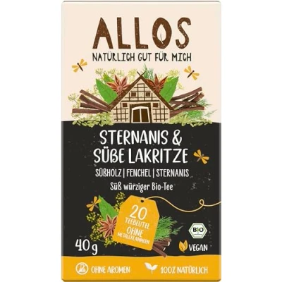 Abbildung von Allos Kräutertee &quot;Sternanis &amp; süße Lakritze&quot; im Beutel (40 g) Bio