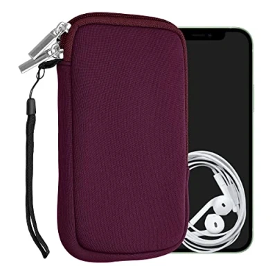 Abbildung von kwmobile Handytasche für Smartphones L 6,5&quot; Neopren Handy Hülle Brombeere Tasche 16,5 x 8,9 cm Innenmaße