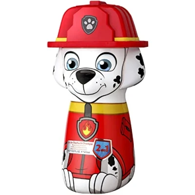 Abbildung von Paw Patrol 2in1 Duschgel &amp; Shampoo, 3D Figur Marshall (400 ml), Geschenk für Jungen