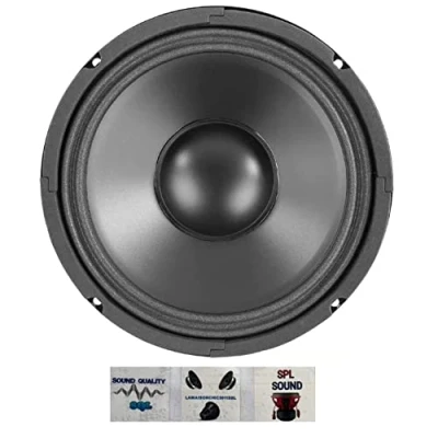 Abbildung von 1 Fenton 902.148 WP20 Lautsprecher tieftöner 20 cm 200 mm 8&quot; 125 watt rms 250 max 8 ohm empfindlichkeit 90 db halbstarre gummiaufhängung, STK + 3 kostenlose Aufkleber