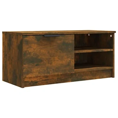 Abbildung von vidaXL TV Schrank Lowboard Möbel Tisch Board Sideboard Fernsehschrank Fernsehtisch HiFi Räuchereiche 80x35x36,5cm Holzwerkstoff