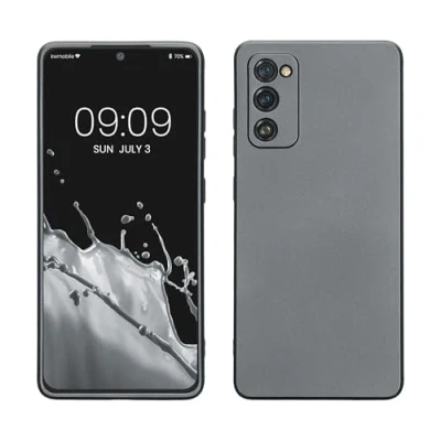 Abbildung von kwmobile Handyhülle kompatibel mit Samsung Galaxy S20 FE Silikon Case Soft Hülle Handy Cover in Metallic Grau