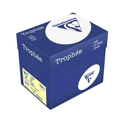 Abbildung von Clairefontaine 1878C Ries Druckerpapier / Kopierpapier Trophee, Pastell Farben, DIN A4, 80g, 500 Blatt, Clementine, 1