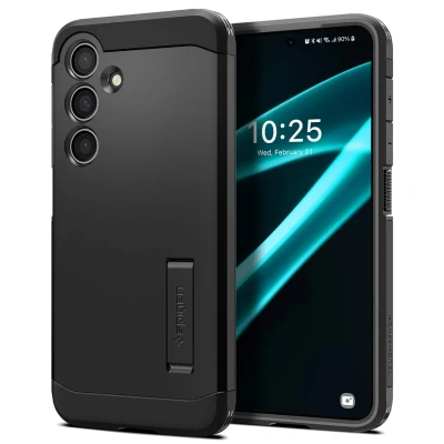 Abbildung von Samsung Galaxy S24 Plus Hülle Kunststoff Spigen Hard Case/Backcover Handyhülle Schwarz Shockproof/Stoßfest