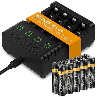 Abbildung von Venom Wiederaufladbares Batteriedock Plus 10 x AA 1000mAh wiederaufladbare Batterien