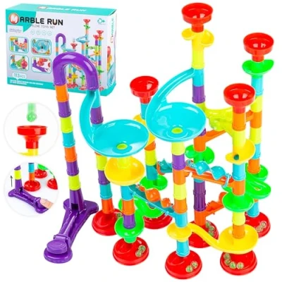 Abbildung von kinderplay KUGELBAHN FÜR KINDER KULODROM SET MIT KUGELN WURFGERÄT LABYRINTH, (113 tlg)