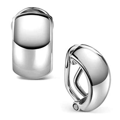 Abbildung von Materia Clip Ohrringe Damen Silber 925 ohne Löcher glänzend SO 504