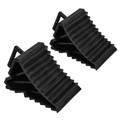 Abbildung von Hlyjoon Wheel Chock Solid Heavy DutyAnti Slip Block Reifen Stopper Reifenhalter Pad Radständer Keil für Auto