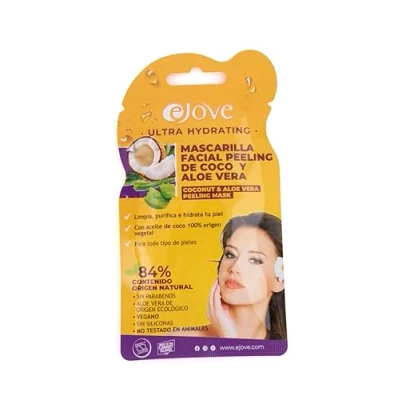 Abbildung von Ejove Kokosnuss &amp; Aloe Vera Exfolierende Peeling Gesichtsmaske 20ml Tiefenreinigung Befeuchtet die Haut Strahlende und verjüngte Anti Aging Maske Beruhigende Hautpflege
