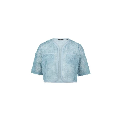 Abbildung von zero Bolero MIT 3D Blumen Strickjacke, Damen, Größe: 38, Citadel