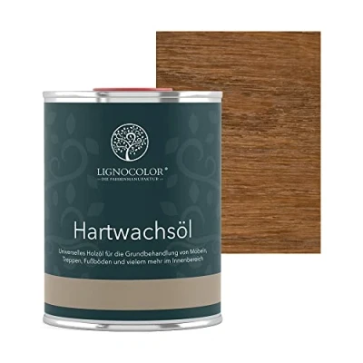 Abbildung von Lignocolor Hartwachsöl Holzöl für den Innenbereich (1 L, Braun)
