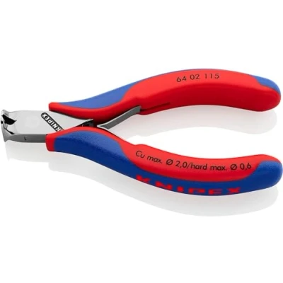 Abbildung von Knipex 64 02 115, Vornschneider, Stahl, Blau, Rot, 11,5 cm, 94 g