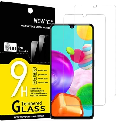 Abbildung von NEW&#039;C 2 Stück, Panzer Schutz Glas für Samsung Galaxy A41, Frei von Kratzern, 9H Härte, HD Displayschutzfolie, 0.33mm Ultra klar, Ultrabeständig