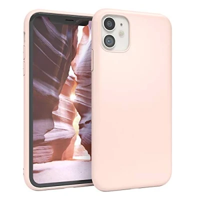 Abbildung von EAZY CASE Handyhülle Silikon mit Kameraschutz kompatibel iPhone 11 in Hellrosa, Rosa, Ultra dünn, Slimcover, Silikonhülle, Hülle, Softcase, Backcover