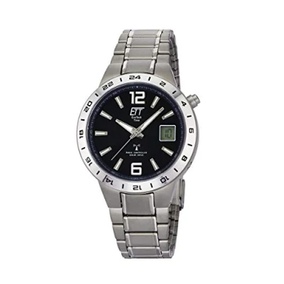 Abbildung von ETT Funkuhr Basic Titan, EGT 11411 41M, Armbanduhr, Herrenuhr, Datum, Solar