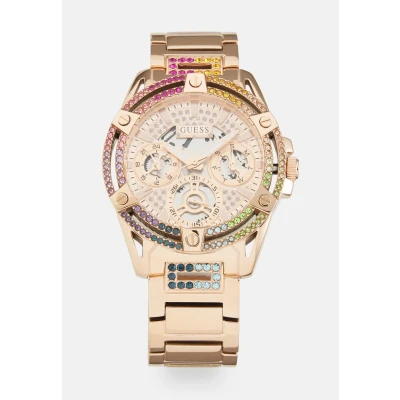 Abbildung von Guess Queen Uhr rosegoldcoloured, Damen, Größe: One Size, Rosegold coloured