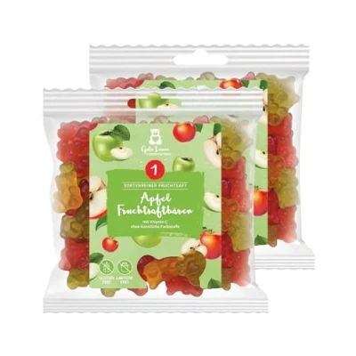 Abbildung von 2er Sets Apfel Fruchtsaftbären Gute Laune 20% sortenreine Fruchtsäfte Ohne künstliche Farbstoffe und Geschmacksverstärker Gluten Laktosefrei