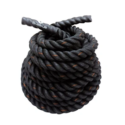 Abbildung von Sveltus Battle Rope Seil Ø 38mm 10m Tau schwarz Functional Training Bootcamp