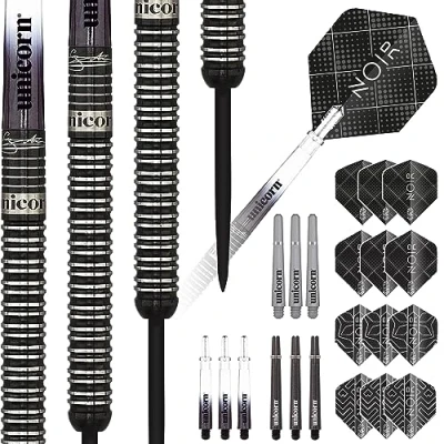 Abbildung von Unicorn Noir Gary Anderson 90 Percent Wolfram Dart, Schwarz, 27 g