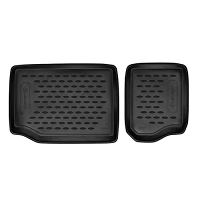 Abbildung von Element Passgenaue Fußmatten Gummimatten für SEAT Tarraco 2019 &gt; 3D Zeile 2 TLG, Shwarz