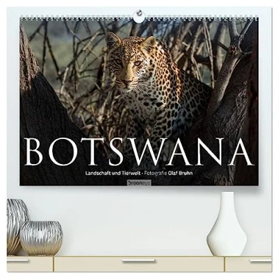Abbildung von Botswana Landschaft und Tierwelt (hochwertiger Premium Wandkalender 2025 DIN A2 quer), Kunstdruck in Hochglanz