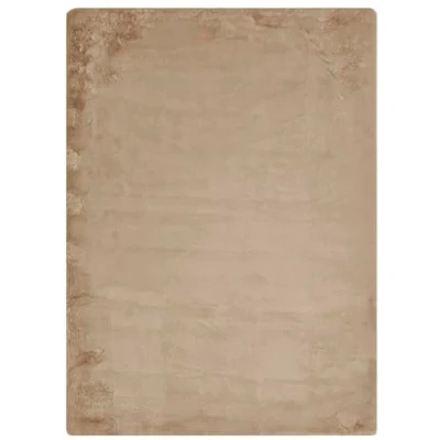 Abbildung von LUXOR living Kunstfell Coste Flauschiger Teppich Schlafzimmer ideal zur Verwendung als Bettvorleger gemütlicher Fellteppich Lammfell Imitat 120 x 170 cm Taupe