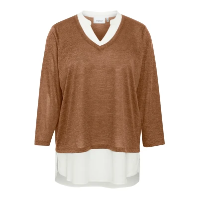 Abbildung von Fransa Fprexan Strickpullover, Damen, Größe: 44, Carafe melange