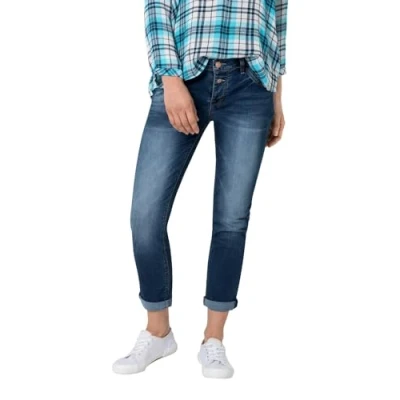 Abbildung von Timezone NALI 7/8 Jeans Slim Fit, Damen, Größe: 31, Brisk blue wash