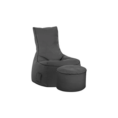 Abbildung von SITTING POINT only by MAGMA Sitzsack Set Scuba Swing + Hocker anthrazit