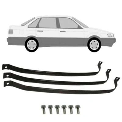 Abbildung von 3x Tankband Satz Kraftstofftankbänder hinten für VW Passat Variant + Schrauben