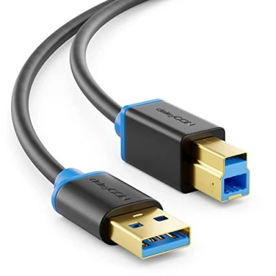 Abbildung von deleyCON 0,5m USB 3.0 Scanner Druckerkabel A Stecker zu Kabel