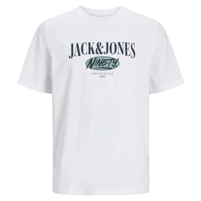 Abbildung von JACK &amp; JONES Jungen Jorcobin Tee Ss Crew Neck Jnr T Shirt, Bright White, 128