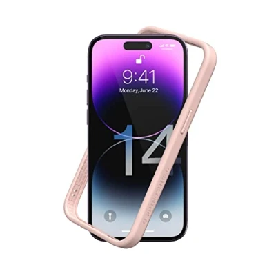 Abbildung von RhinoShield Bumper Case kompatibel mit [iPhone 14 Pro] CrashGuard NX Stoßdämpfende Schutzhülle im schlanken Design 3.5 Meter Fallschutz Samtrosa