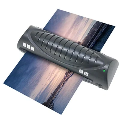 Abbildung von Waytex 78210V Laminiergerät für Format A4/A5/A6/A7 bis 2 x 80 Mic, Schwarz