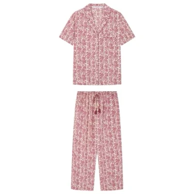 Abbildung von Women&#039;secret Damen Pijama Camisero Allover Boho Schlafanzug, Burgundy Print, L